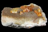 Wulfenite Crystals on Calcite - Los Lamentos, Mexico #139792-2